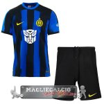 Inter Milan Set Completo Bambino Maglia Calcio Home I 2023-24 Azul Negro