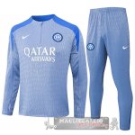 Set Completo Sudadera Formazione Inter Milan 2024 2025 Blu Luce