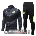 Borussia Dortmund Insieme Completo Nero Giallo Grigio Giacca 2022-23