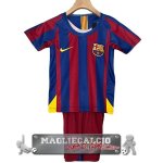 Barcelona Retro Set Completo Bambino Maglia Calcio Home 2005-2006