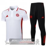 Bayern Monaco Bianco Rosso Nero Set Completo Maglia POLO 2025 2026