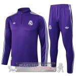 Set Completo Felpa Allenamento Formazione Real Madrid 2025 2026 Purpureo