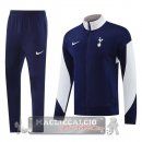 Set Completo Lunga Zip Giacca Tottenham Hotspur 2025- 2026 Blu Bianco