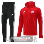 Bayern Monaco Insieme Completo Nero Rosso Giacca Felpa Cappuccio 2022-23