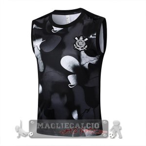 Maglia Senza Maniche Formazione Corinthians Paulista 2025 2026 Nero Grigio