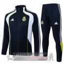 Set Completo Lunga Zip Giacca Real Madrid 2025 2026 Blu Navy I Bianco