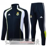 Set Completo Lunga Zip Giacca Real Madrid 2025 2026 Blu Navy I Bianco