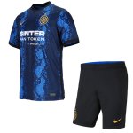 Inter Milan Set Completo Bambino Maglia Calcio Home 2021-22