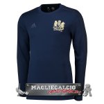 Blu Manica Lunga Maglia Calcio Manchester United Retro 1968