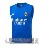 Maglia Formazione Senza Maniche Real Madrid 2025 2026 Blu Bianco
