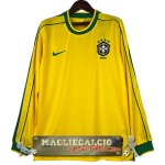 Home Manica Lunga Maglia Calcio Brasil Retro 1998