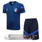 Italia Formazione Set Completo Maglia Calcio 2022 Blu I Navy