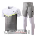 Formazione Set Completo Maglia Calcio Nike 2022-2023 Grigio I Bianco
