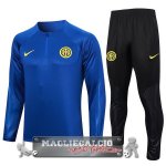 Inter Milan Insieme Completo Blu Giallo Nero Felpa Da Allenamento 2023-24