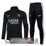 Set Completo Sudadera Formazione Paris Saint Germain Bambino 2023-24 Nero Bianco