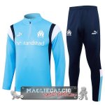 Felpa Da Allenamento Set Completo Marsella 2023-24 Blu Luce Bianco