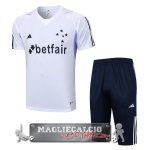 Cruzeiro EC Formazione Set Completo Maglia Calcio 2023-24 Bianco Azul Marino