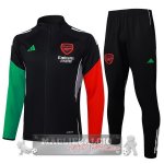 Set Completo Lunga Zip Giacca Arsenal 2025 2026 Nero Verde Rosso