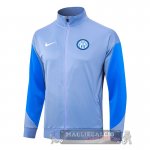 Set Completo Lunga Zip Giacca Inter Milan 2024 2025 Grigio I Blu