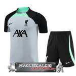 Liverpool Insieme Completo Grigio Verde Nero Bambino Formazione 2023-24