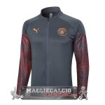 Manchester City Grigio Rosso Giacca Lunga Zip 2023-24