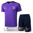 Set Completo Maglia Formazione Corinthians Paulista 2025 2026 Purpureo Nero