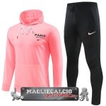 Paris Saint Germain Insieme Completo Bambino Rosa Nero Giacca Felpa Cappuccio 2023-24