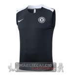 Chelsea Maglia Formazione Senza Maniche 2025 2026 Grigio Navy Bianco