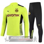 Borussia Dortmund Insieme Completo Verde Nero Giacca 2021-22