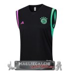 Bayern Monaco Formazione Senza Maniche Maglia Calcio 2023-24 Nero Purpureo Verde