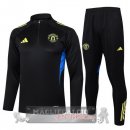 Set Completo Lunga Zip Giacca Manchester United 2025 2026 Nero Giallo