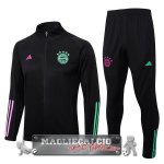 Bayern Monaco Insieme Complet Nero Purpureo Giacca Lunga Zip 2023-24