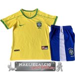 Brasile Retro Set Completo Bambino Maglia Calcio Home 1998