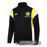 Giacca Lunga Zip Borussia Dortmund 2023-24 Nero Giallo