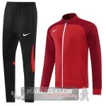 Nike Set Completo Nero IRosso Giacca Lunga Zip 2022-23
