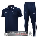 Cruzeiro Blu Navy Set Completo Maglia POLO 2023-24