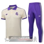 Real Madrid Giallo Purpureo Maglia POLO Set Completo 2025 2026