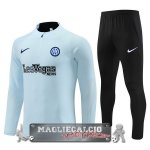 Inter Milan Insieme Completo Blu Luce Nero Felpa Da Allenamento 2023-24