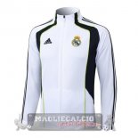 Lunga Zip Giacca Real Madrid 2025 2026 Bianco Nero Verde