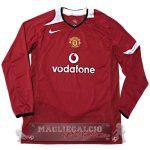 Home Manica lunga Maglia Calcio Manchester United Retro 2005-2006