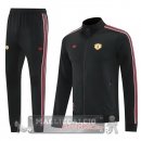Set Completo Lunga Zip Giacca Manchester United 2025 2026 Nero