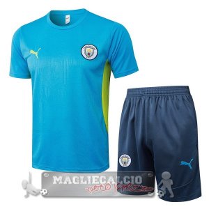 Set Completo Maglia Formazione Manchester City 2024 2025 Blu