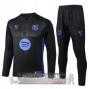 Set Completo Felpa Allenamento Formazione Barcelona 2025 2026 Nero I Purpureo