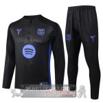 Set Completo Felpa Allenamento Formazione Barcelona 2025 2026 Nero I Purpureo