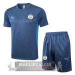 Set Completo Maglia Formazione Manchester City 2024 2025 Grigio Blu