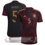 5 Kehrer Away Maglia Calcio Germania Coppa del Mondo 2022