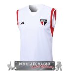Sao Paulo Senza Maniche Formazione Maglia Calcio 2023-24 Bianco Rojo