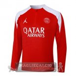 Felpa Allenamento Formazione Paris Saint Germain 2025 2026 Rosso Bianco