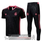 Real Madrid Formazione Set Completo Maglia Calcio 2021-22 nero rosa