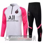 Paris Saint Germain Insieme Completo rosa bianco nero Giacca 2021-22
